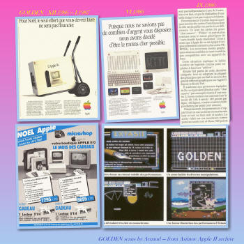 French ads Apple IIc colour system - GOLDEN magazine (1986-87)
