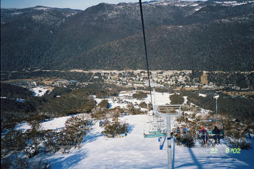 Thredbo - view from chairlift - Aug 2002