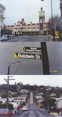 Dunedin with World's Steepest Street - May 2000