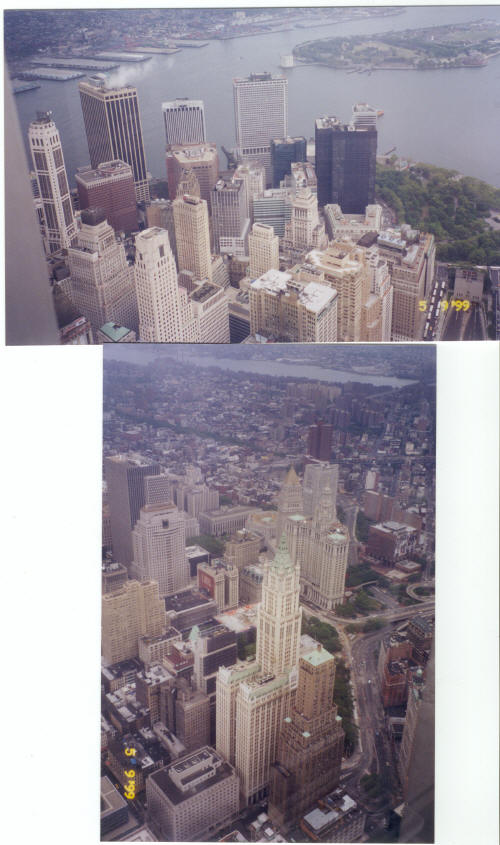 Photos from World Trade Center Observation Deck (Sep 5, 1999 NYC)